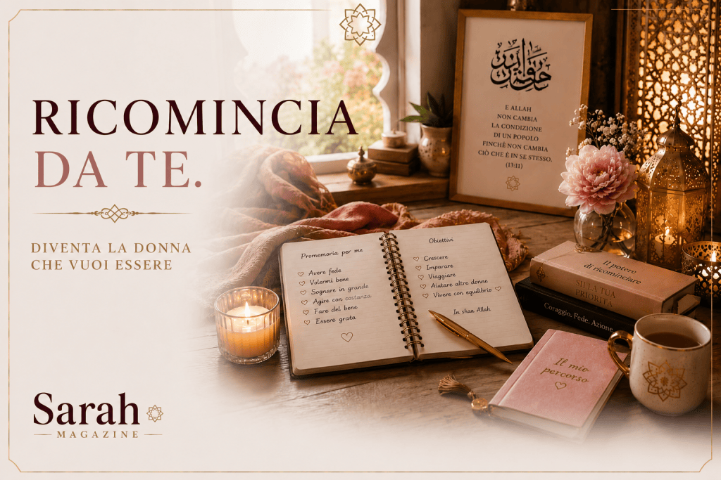 Crescita personale con journal, Corano, lanterne, angolo di riflessione e atmosfera accogliente | Ricomincia da te | Sarah Magazine